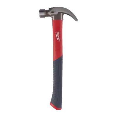 Młotek ciesielski z trzonkiem z włokna szklanego, pazur zakrzywiony