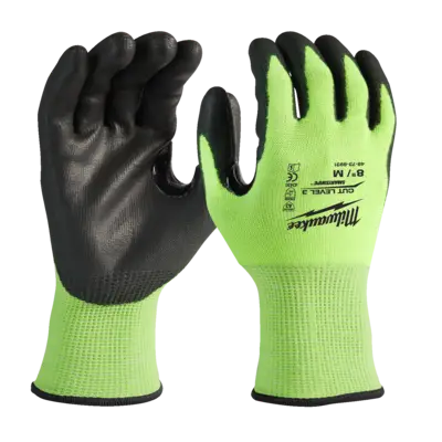 Rękawice odporne na przecięcia o podwyższonej widzialności - poziom C