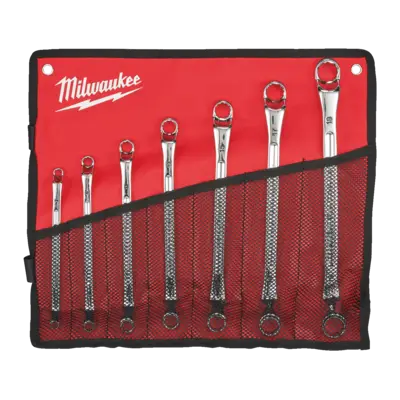 Zestaw kluczy oczkowych podwójnie odsadzonych