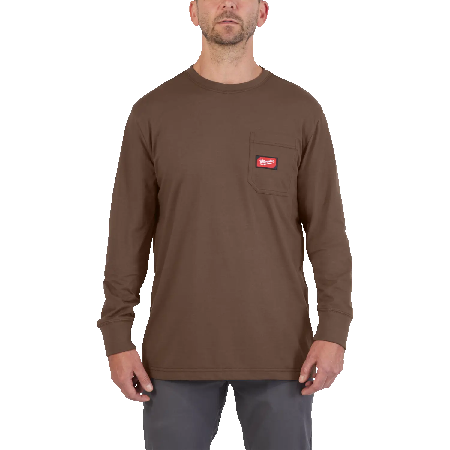 T-shirt z kieszonką z długim rękawem