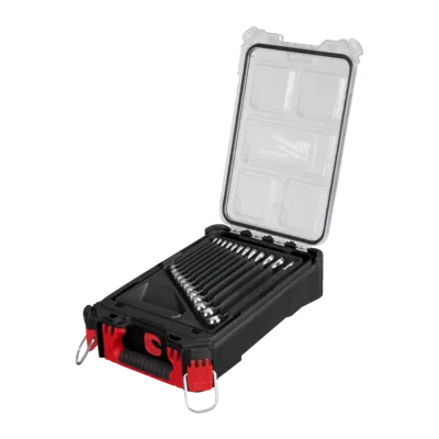 15-częściowy zestaw kluczy płasko-oczkowych MAXBITE™ z kompaktowym organizerem PACKOUT™